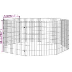 Vidaxl 8-delna ograda za zajce 54x60 cm pocinkano železo