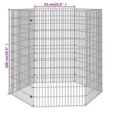 Vidaxl 6-delna ograda za zajce 54x100 cm pocinkano železo
