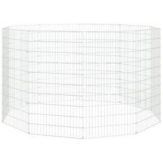 Vidaxl Ograda za živali na prostem z 10 paneli 54x100 cm železo