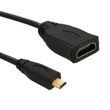 Qoltec adapter HDMI A ženski | Micro HDMI D moški | 0,2 m