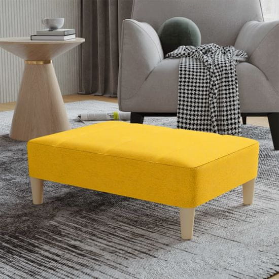 Vidaxl Stolček za noge rumen 78x56x32 cm blago