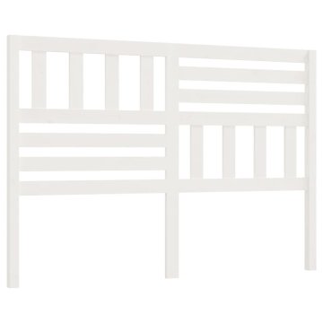 Vidaxl Posteljno vzglavje belo 166x4x100 cm trdna borovina
