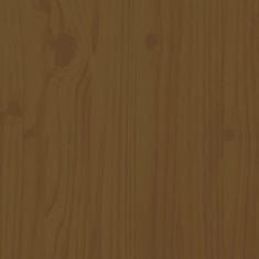 Greatstore Delovna miza medeno rjava 110,5x50x80 cm trdna borovina