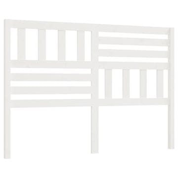 Vidaxl Posteljno vzglavje belo 146x4x100 cm trdna borovina