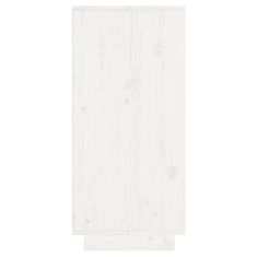 Vidaxl Omara, bela, 60 x 34 x 75 cm, masivni borov les