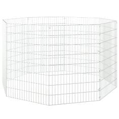 shumee 8-delna ograda za zajce 54x80 cm pocinkano železo