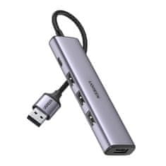 Ugreen CM473 HUB adapter USB / 4x USB 3.0, črna