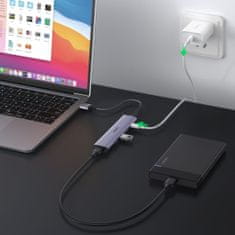 Ugreen CM473 HUB adapter USB / 4x USB 3.0, črna