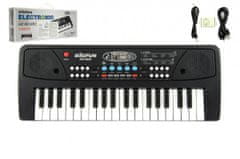 Teddies Klavir / orgle / klaviatura 37 tipk, USB napajanje + MP3 predvajalnik + mikrofon plastika 40cm