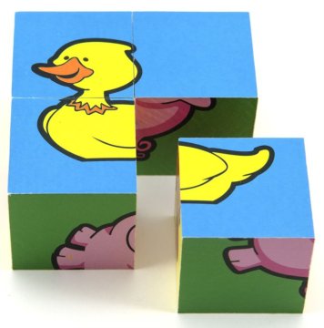 Teddies Moje prve živali - Kocke iz lesa