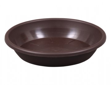 Plastični krožnik pod cvetlični lonček SAKURA d22cm, rjav