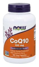 NOW Foods CoQ10 (koencim Q10) + glog, 100 mg, 180 zeliščnih kapsul