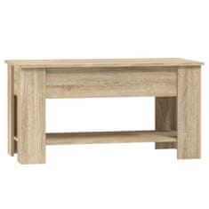 Vidaxl Klubska mizica sonoma hrast 101x49x52 cm konstruiran les