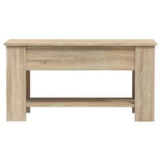 Vidaxl Klubska mizica sonoma hrast 101x49x52 cm konstruiran les