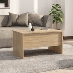 Vidaxl Klubska mizica sonoma hrast 80x50x42,5 cm konstruiran les