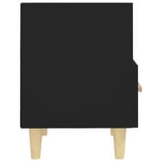 Greatstore Nočna omarica črna 40x35x47 cm