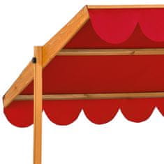 tectake Peskovnik Emilia s prilagodljivo streho Rdeča