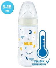 Nuk NUK otroška steklenička Mickey z regulacijo temperature 300 ml - bela