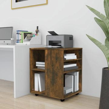Vidaxl vidaXL Omarica na kolesih dimljen hrast 60x53x72 cm