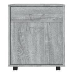 Vidaxl Omarica na kolesih siva sonoma 45x38x54 cm konstruiran les