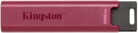 Kingston DT Max USB disk, 256 GB, 3.2 Gen2, 1000/900MB/s, kovinski, drsni priključek, rdeč (DTMAXA/256GB)