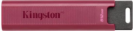 Kingston DT Max USB disk, 512 GB, 3.2 Gen2, 1000/900MB/s, kovinski, drsni priključek, rdeč (DTMAXA/512GB)