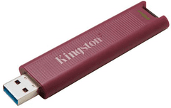 Kingston DT Max USB disk, 512 GB, 3.2 Gen2, 1000/900MB/s, kovinski, drsni priključek, rdeč (DTMAXA/512GB)