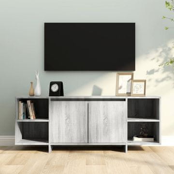Vidaxl vidaXL TV omarica, siva, hrast sonoma, 130x35x50 cm