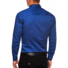 Edoti Moška elegantna srajca z dolgimi rokavi DARREL svetlo temno modra MDN2549 S