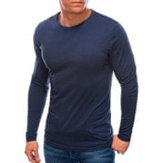 Edoti Moška navadna majica z dolgimi rokavi HUNTLEY svetlo temno modra MDN107870 S