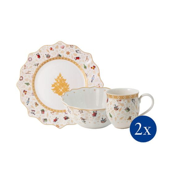 Villeroy & Boch Božični komplet za zajtrk za dve osebi ANNIVERSARY EDITION 6 kom