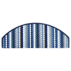 Vidaxl Samolepilni stopniščni robovi, 15 kosov, 65x28 cm, modri