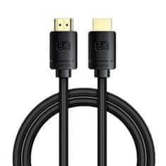 BASEUS Kabel HDMI 2.1 Baseus High Definition Series, 8K 60 Hz, 3D, HDR, 48 Gb/s, 1 m (črn)