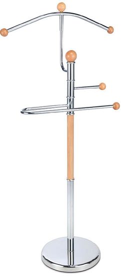 Autronic tihi služabnik, višina 112 cm, kovinski in masiv gumijasto drevo, krom, nosilnost 5 kg ABD-1278 CR