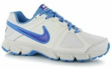 Nike - Downshifter 5 Usnje Ženski tek Čevlji – Bela/modra - 5(38,5)