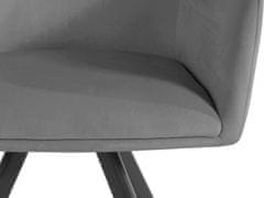 Danish Style Jedilni stol Belissimo (SET 2), žamet, siva