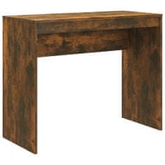 Greatstore Pisalna miza dimljeni hrast 90x40x72 cm konstruiran les