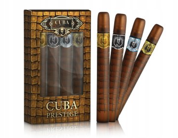 shumee Cuba Prestige set Classic toaletna voda v spreju 35 ml + Black toaletna voda v spreju 35 ml + Platinum toaletna voda v spreju 35 ml + Legacy toaletna voda v spreju 35 ml