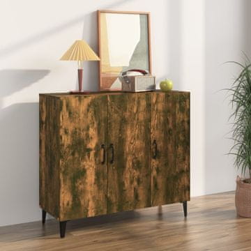 Vidaxl vidaXL Omarica dimljen hrast 90x34x80 cm Material na osnovi lesa