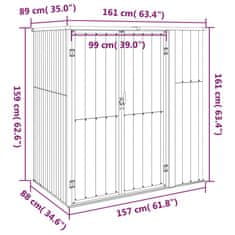 Vidaxl Vrtna lopa za orodje antracitna 161x89x161 cm pocinkano jeklo