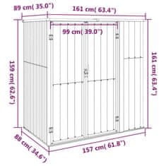 Vidaxl Vrtna lopa za orodje antracitna 161x89x161 cm pocinkano jeklo