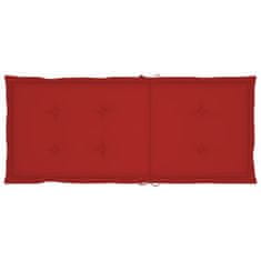 Vidaxl Blazine za vrtne stole 4 kosi rdeče 120x50x3 cm blago