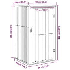 Vidaxl Vrtna lopa za orodje antracitna 88x89x161 cm pocinkano jeklo