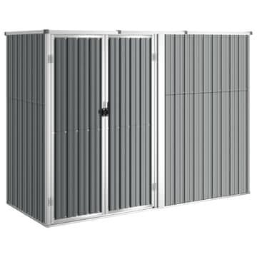 Vidaxl Vrtna lopa za orodje siva 225x89x161 cm pocinkano jeklo
