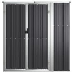 Vidaxl Vrtna lopa za orodje antracitna 161x89x161 cm pocinkano jeklo