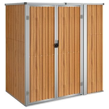 Vidaxl Vrtna lopa za orodje rjava 161x89x161 cm pocinkano jeklo