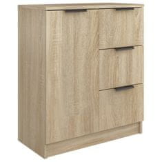 Vidaxl Komoda 2 kosa sonoma hrast 60x30x70 cm konstruiran les