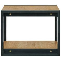 Vidaxl Stenska kopalniška omarica 60x45x35 cm trdna tikovina