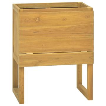 Vidaxl Kopalniška omarica 60x40x75 cm trdna tikovina