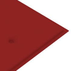 Vidaxl Blazina za vrtno klop rdeča 180x50x3 cm oxford tkanina
